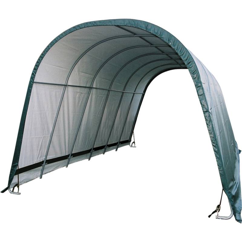 ShelterLogic Folien-Weidezelt Run-In-Shed 7,30 m x 4 m x 3 m Grün von Shelterlogic