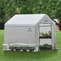 Shelterlogic - Foliengewächshaus In-A-Box, 240 x 240 cm hellgrau 5,76 m² von Shelterlogic
