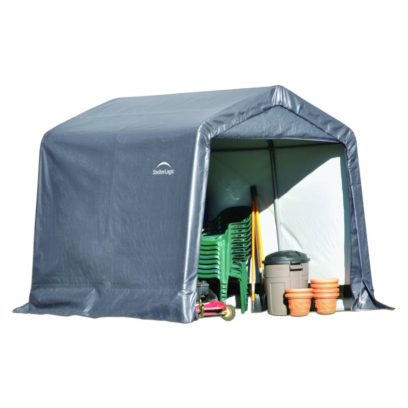ShelterLogic Gerätehaus grau Polyethylen 240 x 240 x 240 cm von Shelterlogic