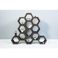 Honeycomb Shelves - Schöne Hexagon Bücheraufbewahrung Home Décor Regale Handgemachte Standregale Geschenk Für Freund von ShelvesHoneycombArt