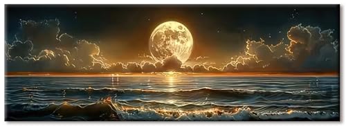 ShengDexin Wandbilder Wohnzimmer Leinwand Bilder Groß 120x30 cm, Poster & Kunstdrucke Landschaft, Wandbilder Schlafzimmer Kein Rahmen, Wandgemälde Zimmer Deko auf Wand Dekoration Wall Art von ShengDexin