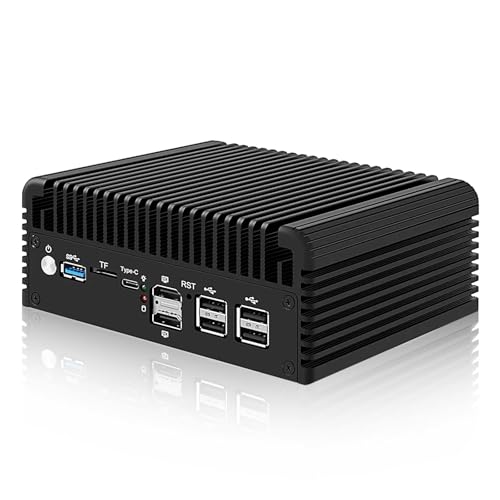 ShengOrigin Firewall Mini PC Twin Lake-N150 (up to 3.6GHz, Upgraded N100), lüfterloser Router 6 * 2.5G I226-V, 2xNVMe, 1xSATA3.0, HDM1+Type-C, Unterstützung PF-Sense, OPNsense, 8GB DDR5 256GB NVMe von ShengOrigin