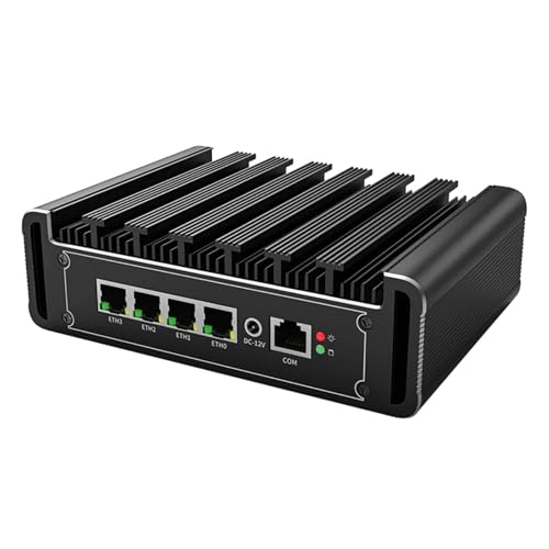 ShengOrigin Lüfterloser 4x2.5G i226-V Firewall Mini PC, Celeron J4125 Firewall Router PC, No Ram No Storage, 1*HDMI, 1*DP, Unterstützung PF-Sense, OPNsense von ShengOrigin