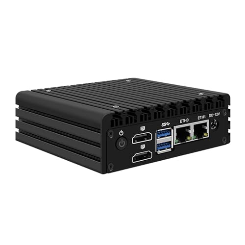 ShengOrigin Micro Firewall 2* i226-V 2.5G Lüfterloser Mini PC Industrial LAN Core i3-N305 2xUSB3.2 2*HDMl Support PF-Sense OPNsense, 32GB DDR5 256GB NVMe von ShengOrigin