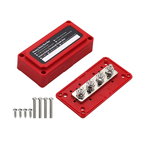 Shenghao Yige Store Bus Bar Box Brett 300A Hochstromschiene Automobiles Maximale Anschlussverstärker Power Case (Color : Red) von Shenghao