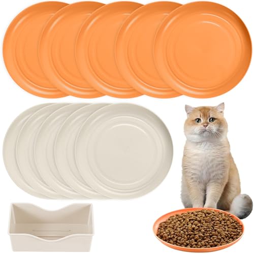 10 Stück Katzennapf,Katzenschüssel,Katzennapf Flach,Fressnapf Katze Futternapf,Runden Katzenteller,Fressnapf Katze,Bunt Katzenfutter Napfset,Cat Plate für Kätzchen und kurzbeinige Katzen 10 Stück Katzennapf,Katzenschüssel,Katzennapf Flach,Fressnapf Katze Futternapf,Runden Katzenteller,Fressnapf Katze,Bunt Katzenfutter Napfset,Cat Plate für Kätzchen und kurzbeinige Katzen von Shengruili