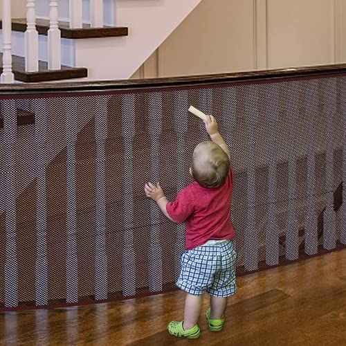 2 Meter Treppenschutznetz,Sicherheitsnetz für Kinder,Treppengeländer Sicherheitsnetz,Treppe Geländer Zaun Mesh,Treppennetz,Safety Net,Baby Balkonnetz,Treppen Schutznetz von Shengruili