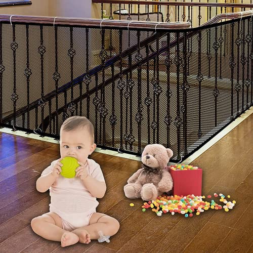 2 Meter Treppenschutznetz,Sicherheitsnetz für Kinder,Treppengeländer Sicherheitsnetz,Treppe Geländer Zaun Mesh,Treppennetz,Safety Net,Baby Balkonnetz,Treppen Schutznetz von Shengruili