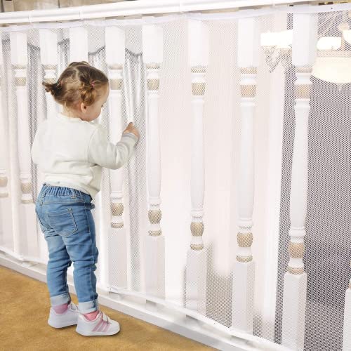 2 Meter Treppenschutznetz,Sicherheitsnetz für Kinder,Treppengeländer Sicherheitsnetz,Treppe Geländer Zaun Mesh,Treppennetz,Safety Net,Baby Balkonnetz,Treppen Schutznetz von Shengruili