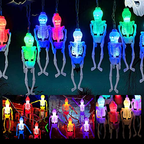 Halloween Lichterkette Geister,1.5M 10 LEDs Halloween-Schädel-Lichter,Geister Lichterkette,3D LED Lichterkette,String Light für Halloween,Halloween LED Lichter,für Halloween Dekorationen von Shengruili