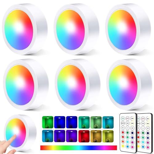 LED RGB Spots Batteriebetrieben mit Fernbedienung,Vitrinenbeleuchtung LED,LED Spots Dimmbar Batteriebetrieben, RGB LED Schrankbeleuchtung Kabellos,Schrankbeleuchtung Batterie Dimmbare 13 Farben LED RGB Spots Batteriebetrieben mit Fernbedienung,Vitrinenbeleuchtung LED,LED Spots Dimmbar Batteriebetrieben, RGB LED Schrankbeleuchtung Kabellos,Schrankbeleuchtung Batterie Dimmbare 13 Farben von Shengruili