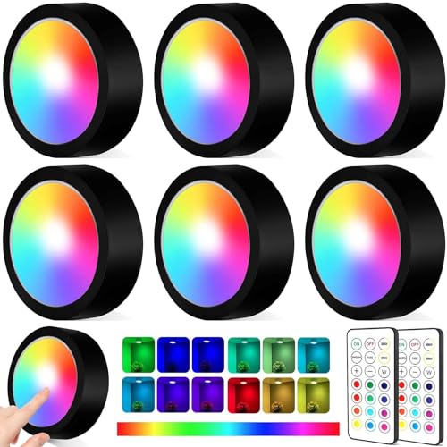 LED RGB Spots Batteriebetrieben mit Fernbedienung,Vitrinenbeleuchtung LED,LED Spots Dimmbar Batteriebetrieben,RGB LED Schrankbeleuchtung Kabellos,Schrankbeleuchtung Batterie Dimmbare 13 Farben LED RGB Spots Batteriebetrieben mit Fernbedienung,Vitrinenbeleuchtung LED,LED Spots Dimmbar Batteriebetrieben,RGB LED Schrankbeleuchtung Kabellos,Schrankbeleuchtung Batterie Dimmbare 13 Farben von Shengruili