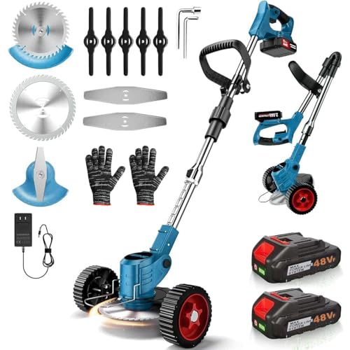 Rasentrimmer,24V Elektrischer Rasentrimmer (Blau-A) von Shengruili
