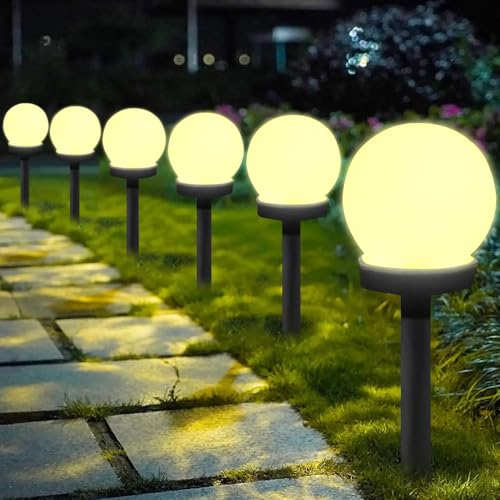 Shengruili 3 Stück Solarlampen für Außen Kugel,Solar Gartenleuchte,wasserdichte Solarlampen für Garten,Solar Gartenleuchte Wasserdicht Solarlampe,Solarleuchten Garten Deko Terassendeko von Shengruili