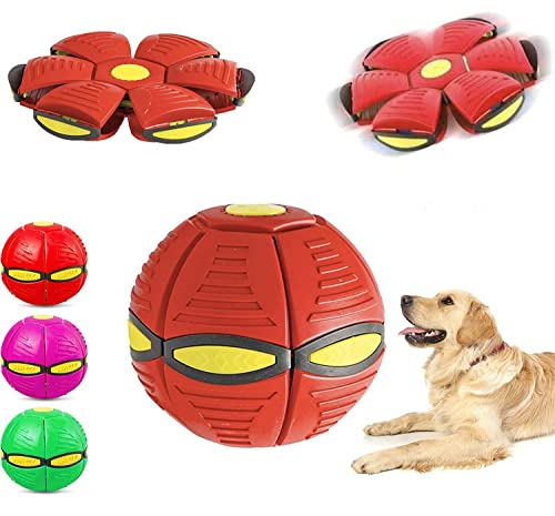 Shengruili Fliegender Ball für Hunde,Haustier Spielzeug Frisbee Ball,Fliegend Untertasse Ball Spielzeug für Hunde,Pet Toy Frisbee Ball Hund,Interaktives Fliegend Untertassen Ball Hundespielzeug von Shengruili