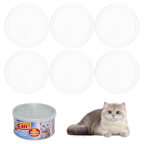 Shengxi 8 Stück Dosendeckel, Gegen Staub abgedichtet Transparent Plastikdeckel, Waschbar Dosendeckel hundefutter katzenfutter Wird zum Frischhalten von Tierfutter verwendet(Durchmesser: 10cm) von Shengxi