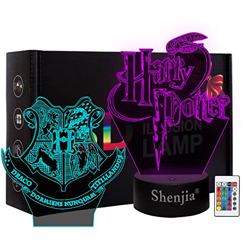 Shenjia Harry Potter, 2-in-1, 3D LED Lampe, 16 Farben LED Acryl RGB Lichter, Kinderzimmer Dekoration, Geburtstag, Weihnachten (Harry Potter-2in1)… von Shenjia