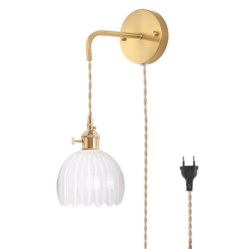 Shenmoyl Wandleuchte Innen mit Schalter und Stecker, Wandlampe Vintage Höhenverstellbar Für Badezimmer Schlafzimmer Indoor Doorway Shenmoyl Wandleuchte Innen mit Schalter und Stecker, Wandlampe Vintage Höhenverstellbar Für Badezimmer Schlafzimmer Indoor Doorway von Shenmoyl