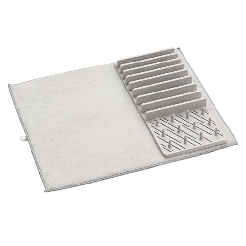 Shenrongtong Abtropfmatte mit Gestell – Küchentheke mit abnehmbarem Abflussgestell, separate Abtropfmatte für alle Arten von Küchenutensilien von Shenrongtong
