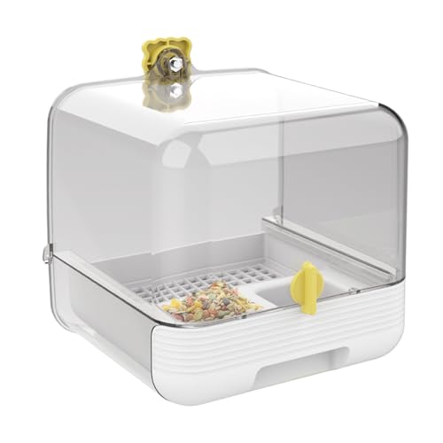 Auszug externer -Feeder, klarer Vogelfutterhäuschen, hängende Wildvogelsamen mit Eichhörnchen-Proof-Tablett, Blockgie-Futtergerichte Schalen Schalen von Shenrongtong