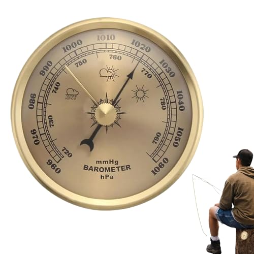 Barometric Pressure Gauge - Wetterstation für den Garten,Tragbarer Barometer für Angeln Surfen Wandern Camping Bootfahren Jagdaktivitäten Unisex von Shenrongtong