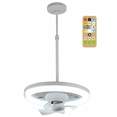 Deckenventilatoren mit Lichtern und Fernbedienung, 10,2-Zoll-LED-Deckenventilator mit Fernbedienung, 3 Geschwindigkeiten, moderne Unterputz-Deckenventilatoren für Schlafzimmer, Arbeitszimmer,Esszimmer von Shenrongtong