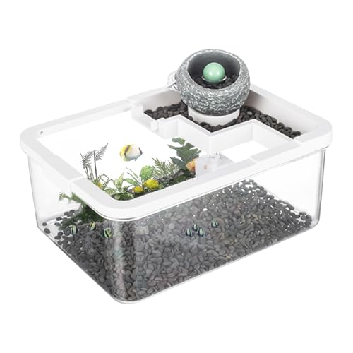 Kleines Aquarium Mit Filter Und Beleuchtung | Dekoratives Miniatur-Aquarium für Innenräume | Antikes Hydrokultur-System mit USB-Pumpe & Beleuchtung für Kampffische und Dekoration auf Kleines Aquarium Mit Filter Und Beleuchtung | Dekoratives Miniatur-Aquarium für Innenräume | Antikes Hydrokultur-System mit USB-Pumpe & Beleuchtung für Kampffische und Dekoration auf von Shenrongtong