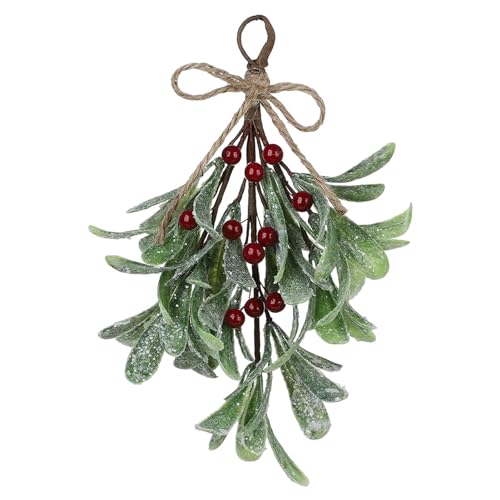 Shenrongtong Gefrostete künstliche Mistel - Weihnachtsgrün Blumenstiele Zweige,Florale Kunstzweige, dekorative Kunstblumen für Urlaub, Partydekoration, Zuhause Shenrongtong Gefrostete künstliche Mistel - Weihnachtsgrün Blumenstiele Zweige,Florale Kunstzweige, dekorative Kunstblumen für Urlaub, Partydekoration, Zuhause von Shenrongtong