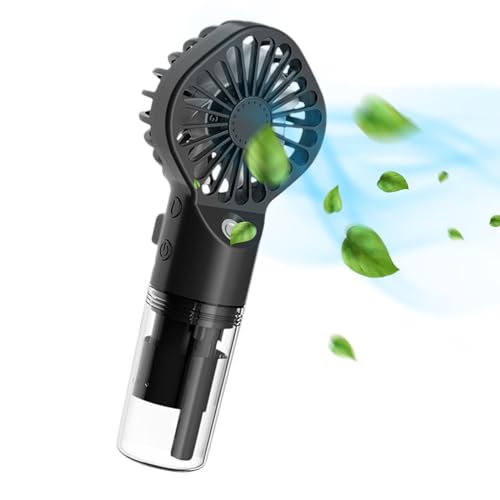 Shenrongtong Hand-Nebelventilator, Tragbarer Handventilator Mit Nebelspray, Persönliche Sprühkühlventilatoren Mit Klarem Wassertank, Kleine Nebelventilatoren Für Campingreisen Im Freien von Shenrongtong