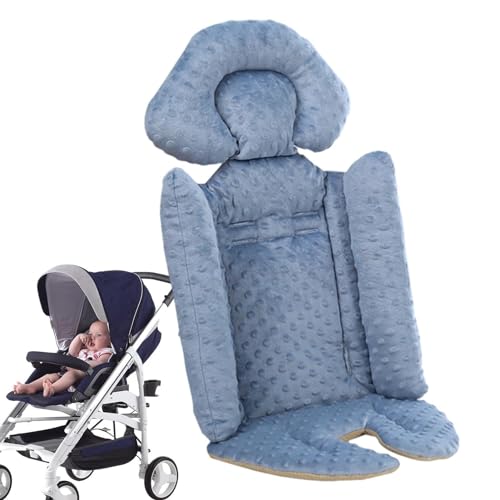 Shenrongtong Kinderwagen-Einlage, Baby-Kinderwagen-Sitzeinlage, universelle Baby-Kinderwagen-Sitzeinlage, Hochstuhl-Kissen mit Kopf- und Körperstütze, atmungsaktive und weiche Kinderwagenmatte von Shenrongtong