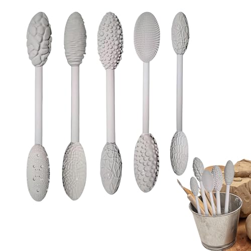 Shenrongtong Ton Strukturwalze, Langlebige Prägewalze, Multifunktionelles 5-teiliges Bastelset Für Anfängerprojekte, Detaillierte Modellierung, Skulpturen & Handarbeit Shenrongtong Ton Strukturwalze, Langlebige Prägewalze, Multifunktionelles 5-teiliges Bastelset Für Anfängerprojekte, Detaillierte Modellierung, Skulpturen & Handarbeit von Shenrongtong