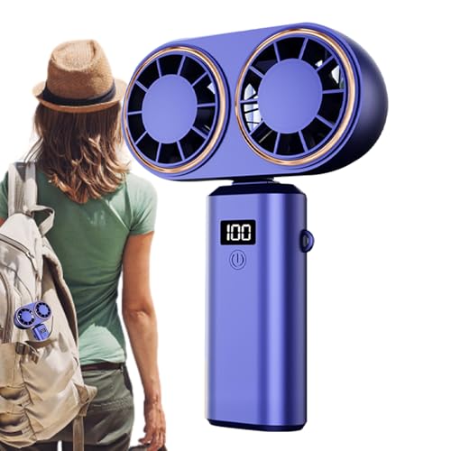 Shenrongtong Wiederaufladbarer Handventilator,Persönlicher Handventilator | Leichter Zweiköpfiger 5-Stufen Lüfter Mit Digitaldisplay & Akku Für Outdoor Sport Camping Zuhause Schule Fitnessstudio Shenrongtong Wiederaufladbarer Handventilator,Persönlicher Handventilator | Leichter Zweiköpfiger 5-Stufen Lüfter Mit Digitaldisplay & Akku Für Outdoor Sport Camping Zuhause Schule Fitnessstudio von Shenrongtong