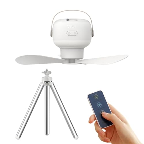 Shenrongtong Zelt Deckenventilator Mit LED-Beleuchtung | Tragbarer Zeltlüfter Mit Fernbedienung - 7200 mAh Akku Außenzubehör Für Terrasse Markise Shenrongtong Zelt Deckenventilator Mit LED-Beleuchtung | Tragbarer Zeltlüfter Mit Fernbedienung - 7200 mAh Akku Außenzubehör Für Terrasse Markise von Shenrongtong