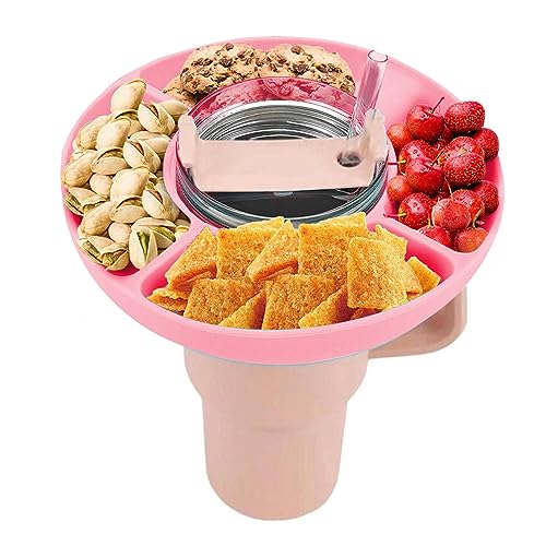 Trinkbecher, Snackschale, Stadionbecher mit Snackschale, Silikon-Stadionbecher mit Snackschale, 2-in-1-Snack- und Getränkebecher, 40-Unzen-Becher, Snack-Aufbewahrung für Picknick, Theater, Reisen von Shenrongtong