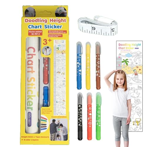 Wachstumstabelle Für Kinder - Kritzel-Höhenaufkleber | Mehrfunktional Interaktiv Abwischbar Wand-Höhenmessaufkleber für Babyzimmer Kinderzimmer Schlafzimmer Klassenzimmer Spielzimmer Wachstumstabelle Für Kinder - Kritzel-Höhenaufkleber | Mehrfunktional Interaktiv Abwischbar Wand-Höhenmessaufkleber für Babyzimmer Kinderzimmer Schlafzimmer Klassenzimmer Spielzimmer von Shenrongtong