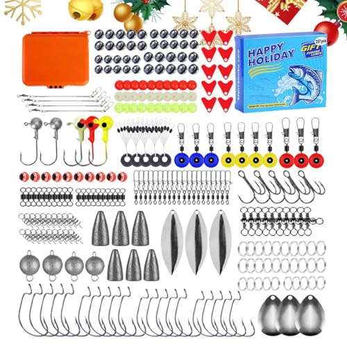 Weihnachts Angeln Adventskalender mit Überraschungen,Set aus Angelzubehör und Ködern | Für Angler Väter Männer Jugendliche Ehemänner von Shenrongtong