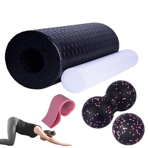 Yoga-Anfänger-Kit - Schaummassageset | 5-teilige rutschfeste Yoga-Ausrüstung und Zubehör für Yoga-Training, Fitnessstudio, Zuhause, Tiefenmassage, Yoga-Geschenk für Damen und Herren von Shenrongtong
