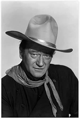 Leinwand Bilder John Wayne Poster Western Cowboy Schwarzweiß Schlafzimmer Dekor Sport Landschaft Büroraum Dekor 40x50cm Kein Rahmen von Shenywell