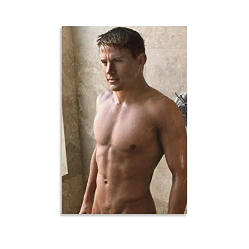 Leinwand Wandkunst Malerei Channing Tatum Sexy amerikanischer Schauspieler, Wandkunst für Jungenzimmer, Schlafzimmer, Heimdekoration, Musikposter 60x90cm Kein Rahmen von Shenywell