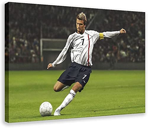 Shenywell Bilder Wohnzimmer Modern David Beckham Poster Wunderbare Momente des Tretens Cooles Poster Schlafzimmer Dekor Sport Landschaft Büroraum Dekor 30x40cm Kein Rahmen von Shenywell