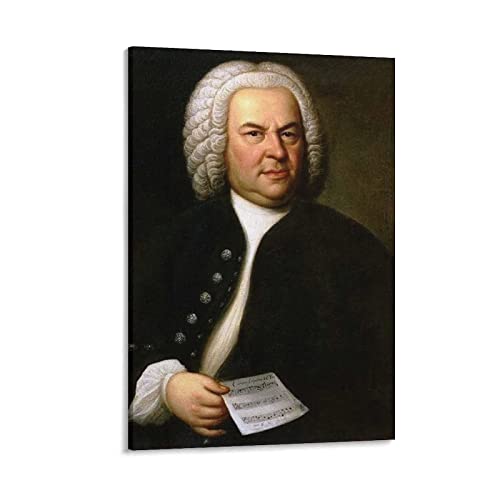 Shenywell Bilder Wohnzimmer Modern Der Komponist Johann Sebastian Bach Poster Wandkunst Kunstwerke Schlafzimmer Wohnzimmer Dekor 30x40cm Kein Rahmen von Shenywell