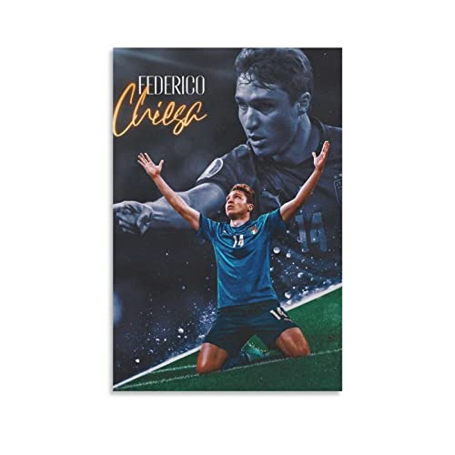 Shenywell Bilder Wohnzimmer Modern Federico Chiesa Sports Cool für Schlafzimmer Hoom Dekor für Teenager-Mädchen 30x40cm Kein Rahmen von Shenywell