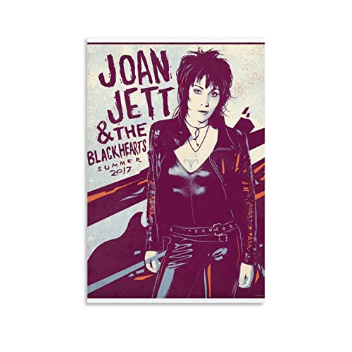 Shenywell Bilder Wohnzimmer Modern Joan Jett Art American Singer for Teen Girls Wandmalerei für Wohnzimmer Badezimmer Küche Wandkunst 30x40cm Kein Rahmen von Shenywell