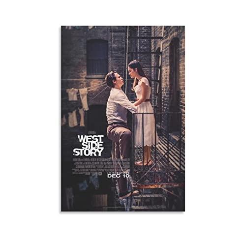 Shenywell Bilder Wohnzimmer Modern West Side Story, klassischer Filmposter, Leinwanddruck, für Zuhause, Schlafzimmer, Wohnzimmer, Dekoration 30x40cm Kein Rahmen von Shenywell