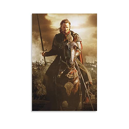 Shenywell Leinwand Bedrucken Filmposter Der Herr der Ringe Aragon, Cooles Poster,modernes Familienschlafzimmerdekor, Poster 60x80cm Kein Rahmen von Shenywell