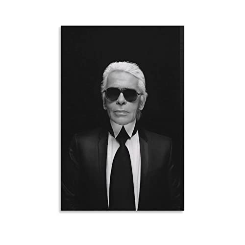 Shenywell Leinwand Bedrucken Karl Lagerfeld Poster, für Teenager, Wandgemälde für Wohnzimmer, Badezimmer 60x80cm Kein Rahmen von Shenywell