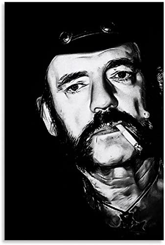 Shenywell Leinwand Bedrucken Lemmy Kilmister Poster und Wandbilder drucken Moderne Wohnzimmer-Schlafzimmer-Dekoration für Familien 60x90cm Kein Rahmen von Shenywell