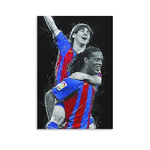 Shenywell Leinwand Bedrucken Ronaldinho Lionel Messi-Poster 30x40cm Kein Rahmen von Shenywell