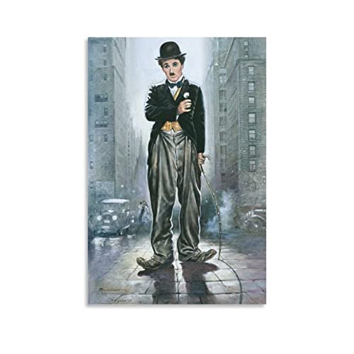 Shenywell Leinwand Bilder Charlie Chaplin 40x50cm Kein Rahmen von Shenywell