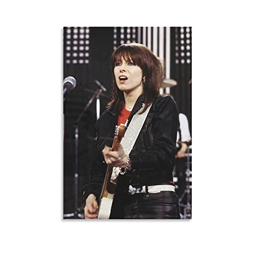 Shenywell Leinwand Bilder Chrissie Hynde Poster auf Bilder für Schlafzimmer, Geschenke, Dekoration für Männer und Frauen, 60x90cm Kein Rahmen von Shenywell